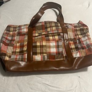 Ann Taylor Loft Large Patchwork Tote 19”x11”